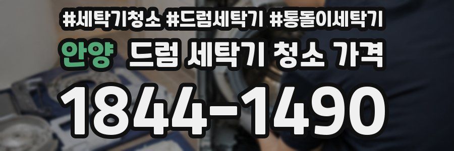 안양 드럼 세탁기 청소 가격