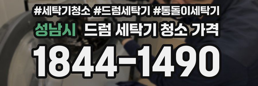 성남시 드럼 세탁기 청소 가격