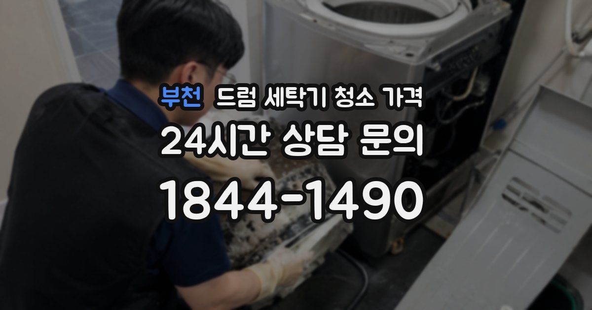 부천 드럼 세탁기 청소 가격