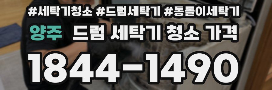 양주 드럼 세탁기 청소 가격