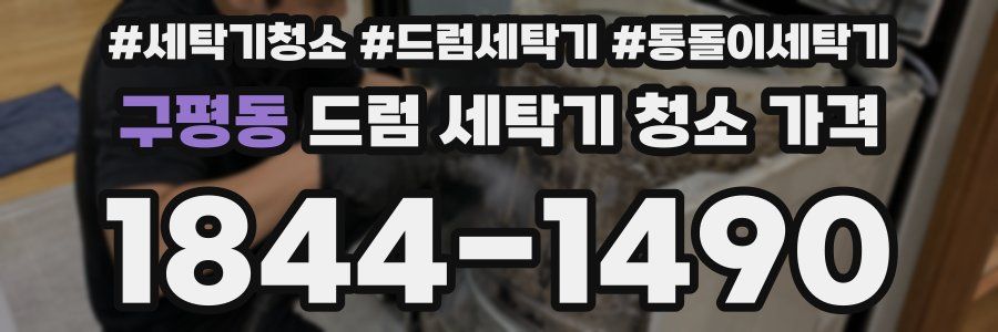 구평동 드럼 세탁기 청소 가격