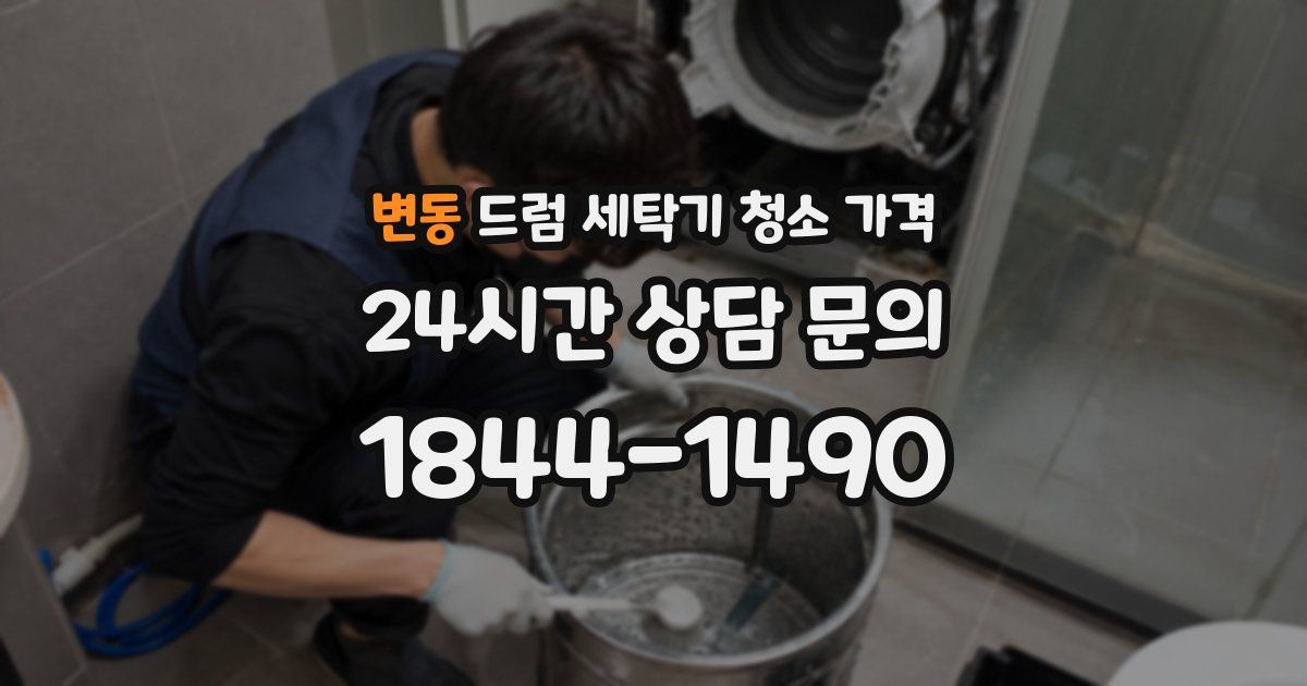 변동 드럼 세탁기 청소 가격
