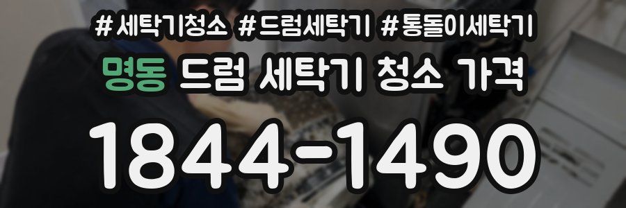 명동 드럼 세탁기 청소 가격