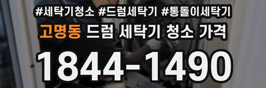 고명동 드럼 세탁기 청소 가격