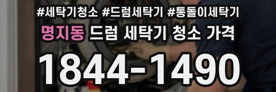 명지동 드럼 세탁기 청소 가격