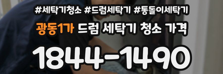 광동1가 드럼 세탁기 청소 가격