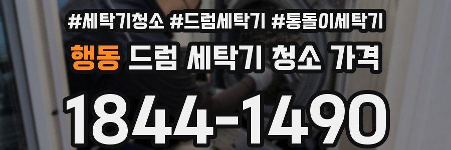 행동 드럼 세탁기 청소 가격