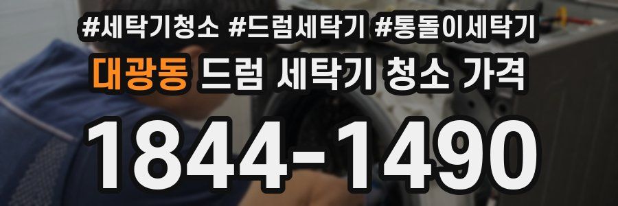 대광동 드럼 세탁기 청소 가격