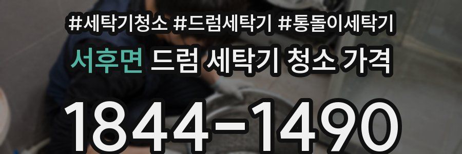 서후면 드럼 세탁기 청소 가격
