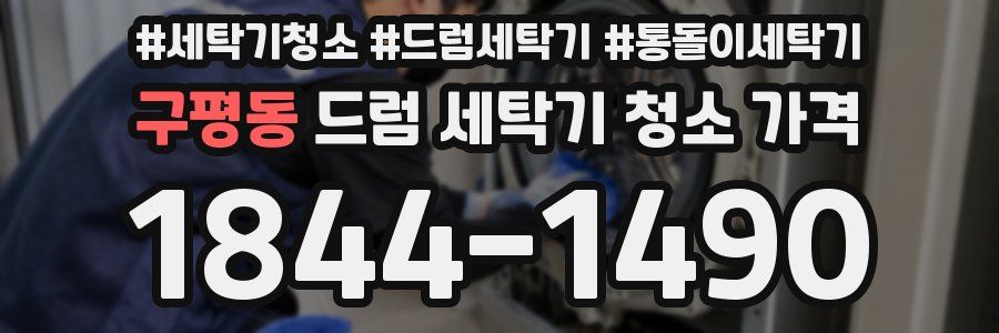 구평동 드럼 세탁기 청소 가격
