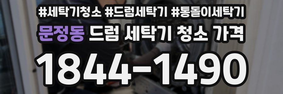 문정동 드럼 세탁기 청소 가격