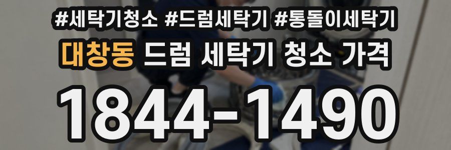 대창동 드럼 세탁기 청소 가격