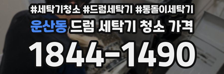 운산동 드럼 세탁기 청소 가격