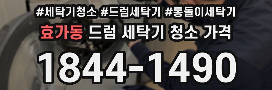 효가동 드럼 세탁기 청소 가격