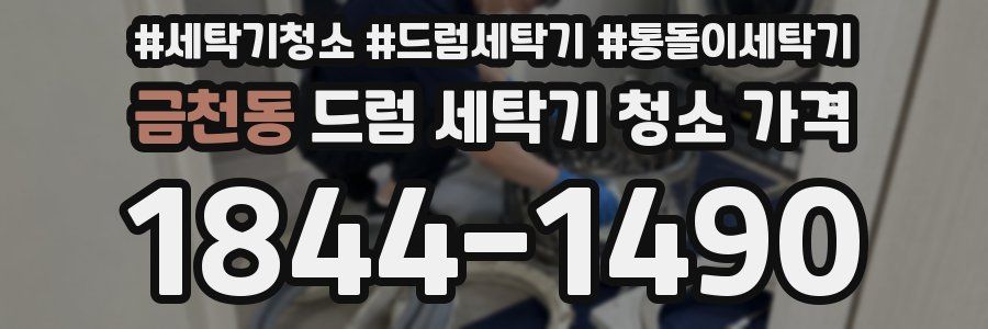 금천동 드럼 세탁기 청소 가격
