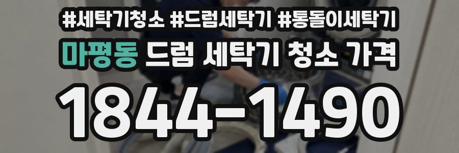 마평동 드럼 세탁기 청소 가격