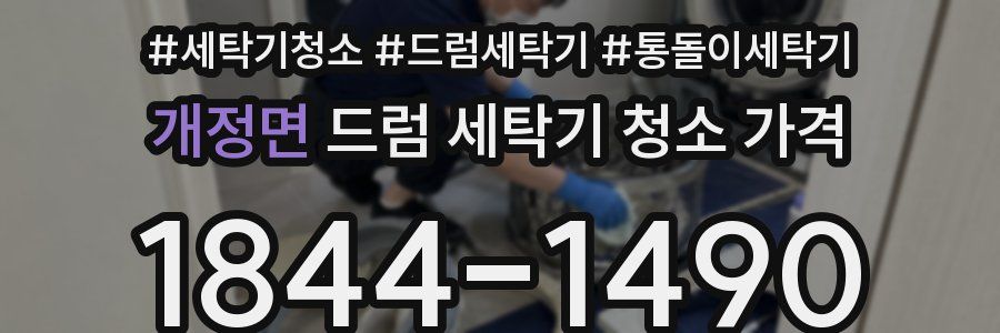 개정면 드럼 세탁기 청소 가격