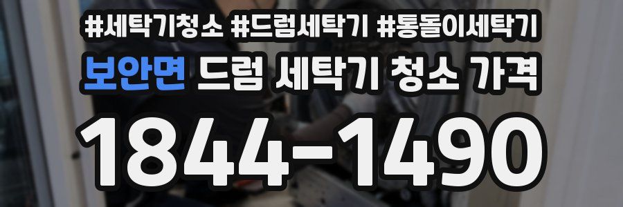 보안면 드럼 세탁기 청소 가격
