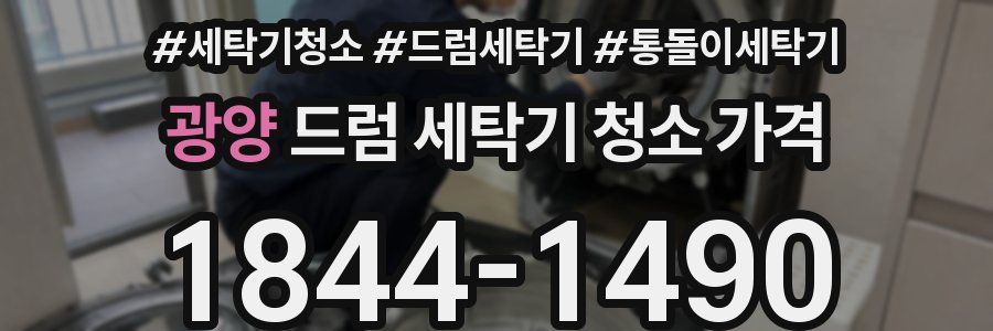 광양 드럼 세탁기 청소 가격