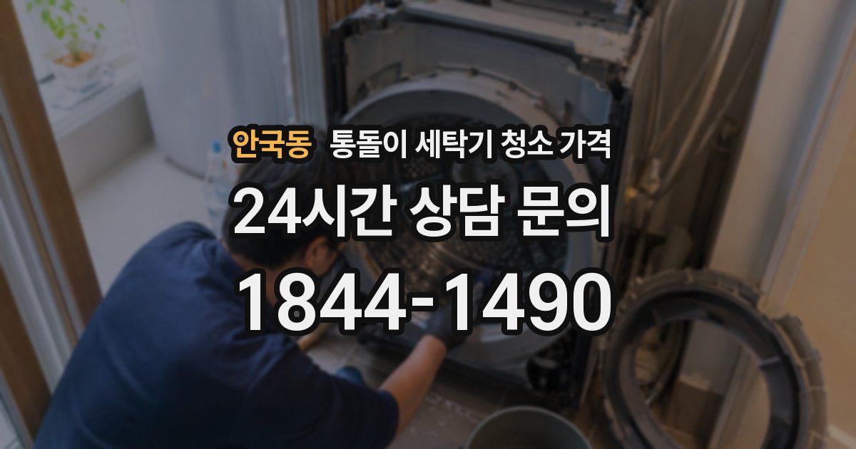 안국동 통돌이 세탁기 청소 가격