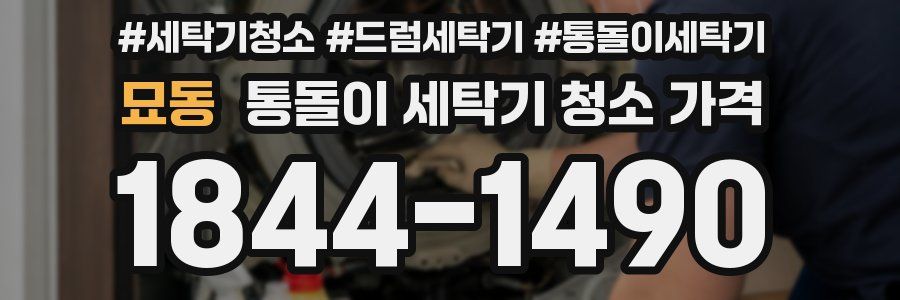 묘동 통돌이 세탁기 청소 가격