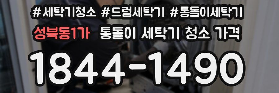 성북동1가 통돌이 세탁기 청소 가격