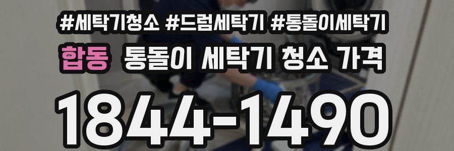 합동 통돌이 세탁기 청소 가격