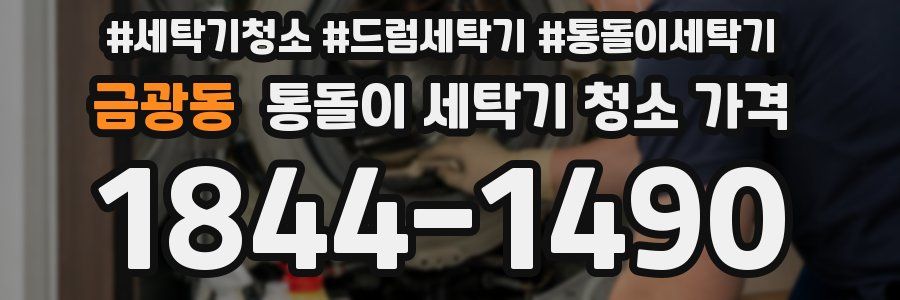 금광동 통돌이 세탁기 청소 가격