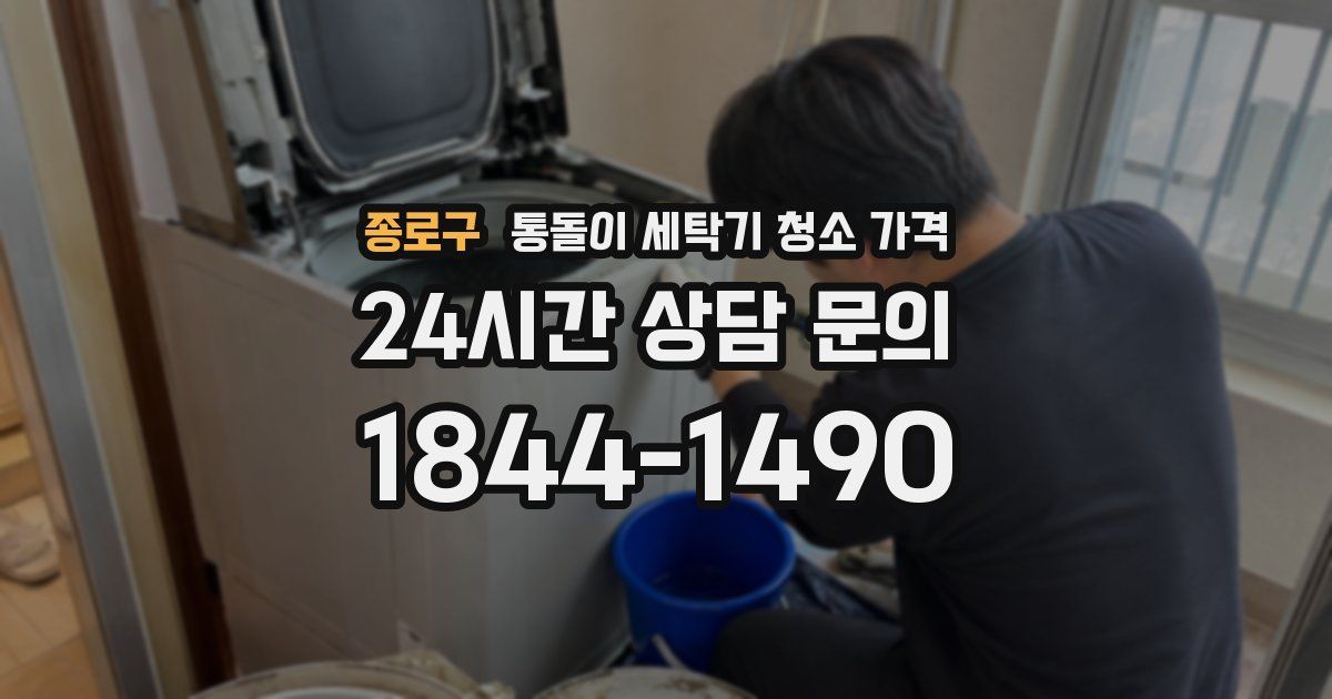 종로구 통돌이 세탁기 청소 가격