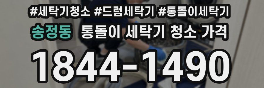 송정동 통돌이 세탁기 청소 가격