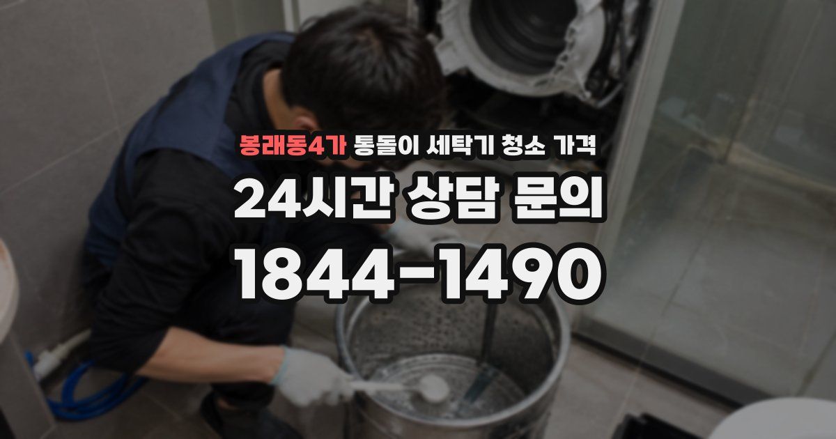 봉래동4가 통돌이 세탁기 청소 가격