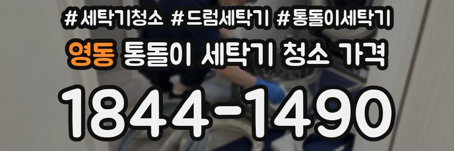 영동 통돌이 세탁기 청소 가격
