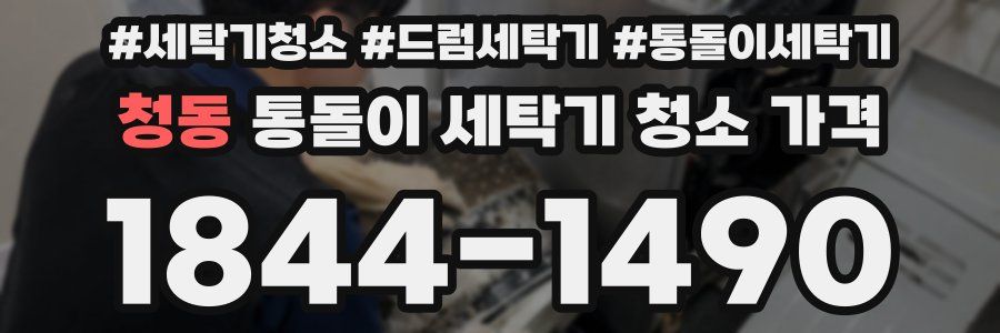 청동 통돌이 세탁기 청소 가격
