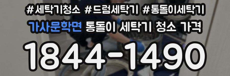 가사문학면 통돌이 세탁기 청소 가격