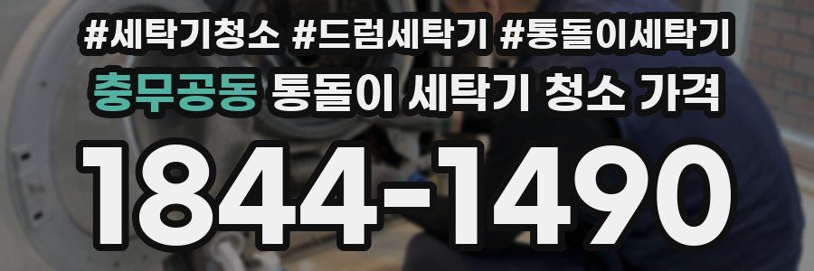 충무공동 통돌이 세탁기 청소 가격