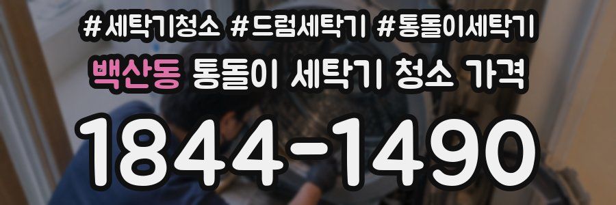 백산동 통돌이 세탁기 청소 가격