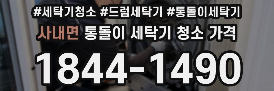 사내면 통돌이 세탁기 청소 가격