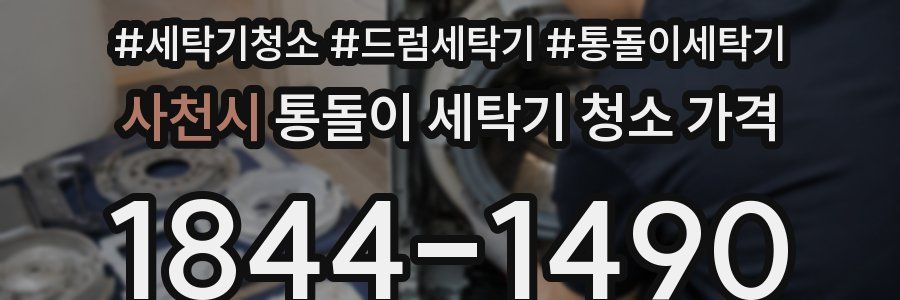 사천시 통돌이 세탁기 청소 가격