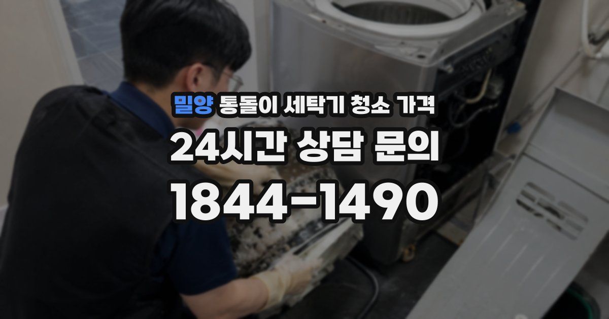 밀양 통돌이 세탁기 청소 가격