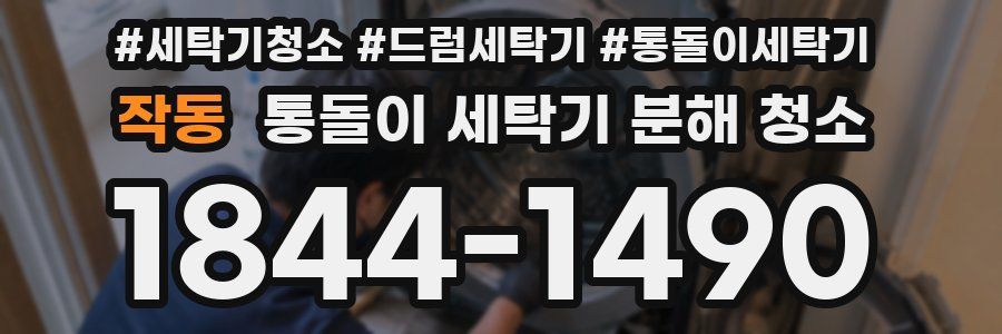 작동 통돌이 세탁기 분해 청소