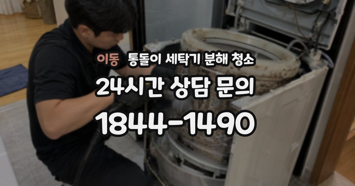 이동 통돌이 세탁기 분해 청소