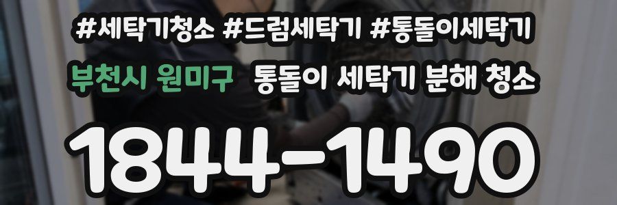 부천시 원미구 통돌이 세탁기 분해 청소