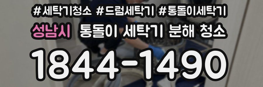 성남시 통돌이 세탁기 분해 청소