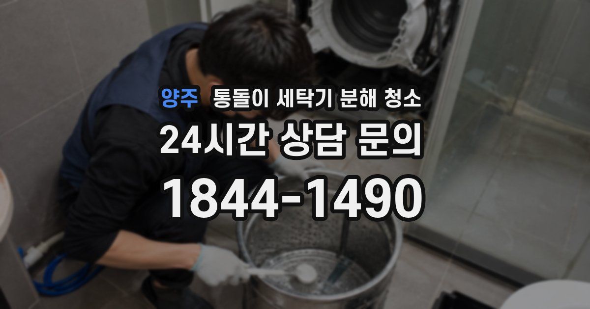 양주 통돌이 세탁기 분해 청소