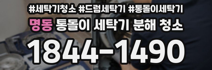 명동 통돌이 세탁기 분해 청소