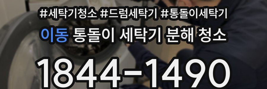 이동 통돌이 세탁기 분해 청소