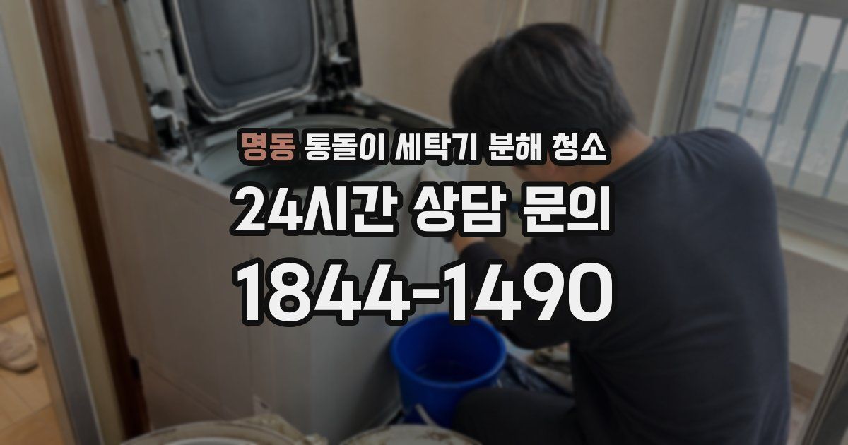명동 통돌이 세탁기 분해 청소