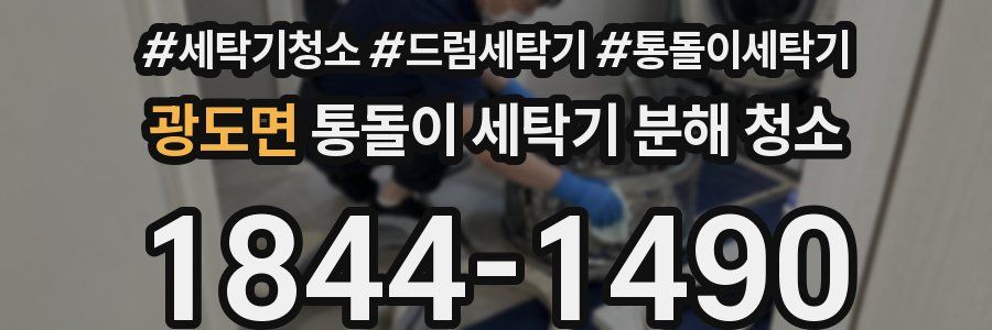 광도면 통돌이 세탁기 분해 청소