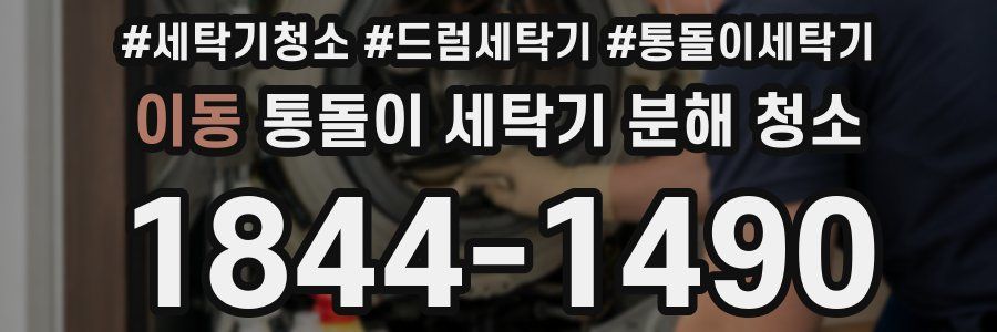이동 통돌이 세탁기 분해 청소