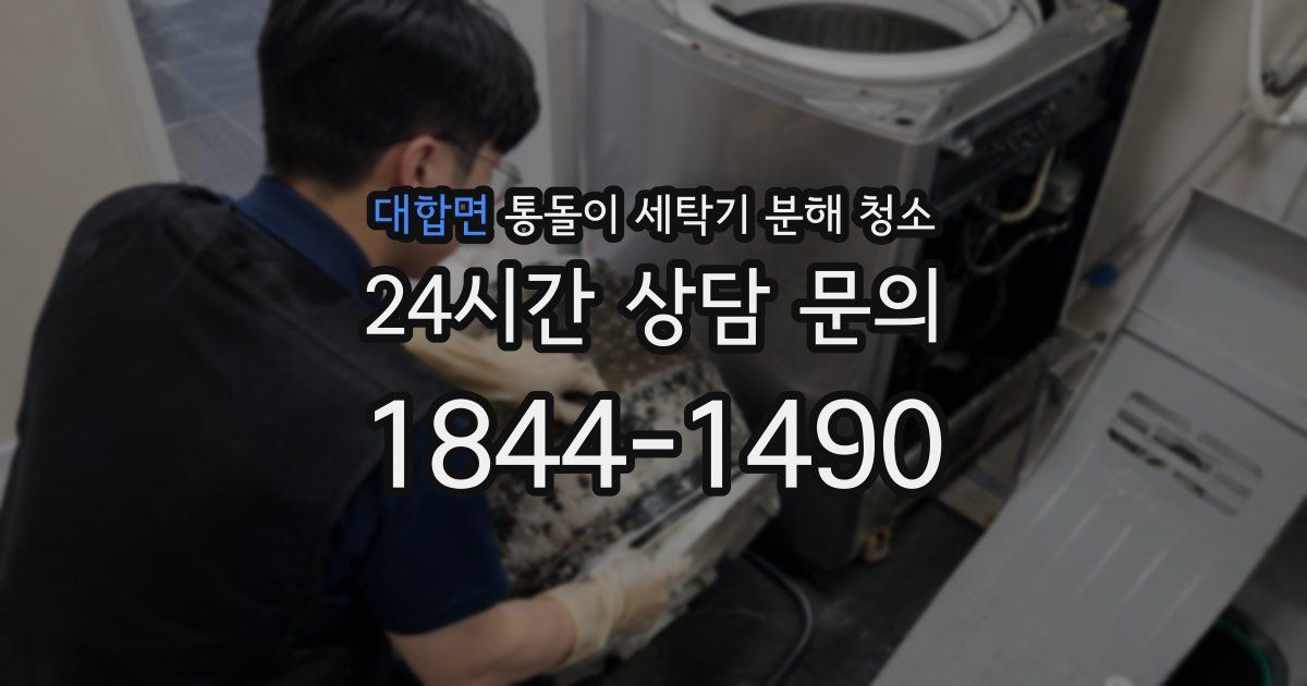 대합면 통돌이 세탁기 분해 청소